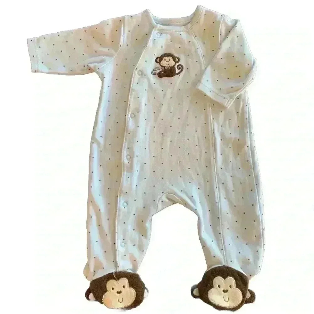 Little Me Blue Footie Pajama size Newborn